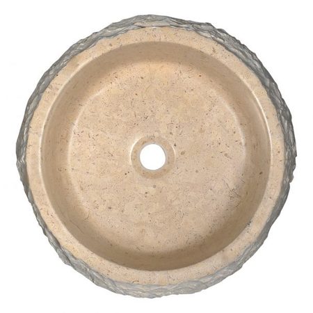 ANZZI Desert Ash Vessel Sink in Classic Cream Marble LS-AZ8172